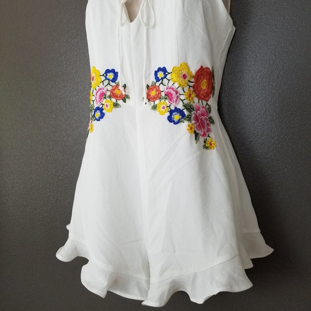 Forever 21 White Floral Spaghetti Strap Romper - Picture 5 of 10